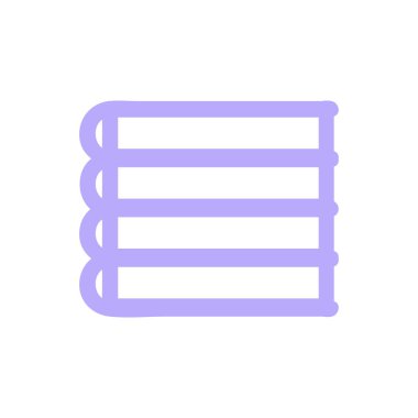 Parlak neon renkli kitap yığın simgesi simgesi