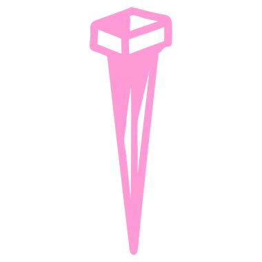 parlak neon rengi demir tırnak simgesinin siyah çizgi stili dövmesi