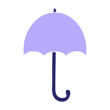 parlak neon renkli bir açık şemsiye simgesinin çizgi çizimi