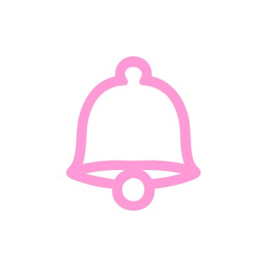 Parlak neon renkli eski çan simgesi simgesi