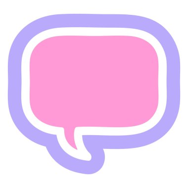 parlak neon rengi konuşma balonu simgesi simgesi