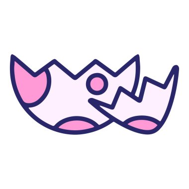 Parlak neon rengi kırık paskalya yumurtası