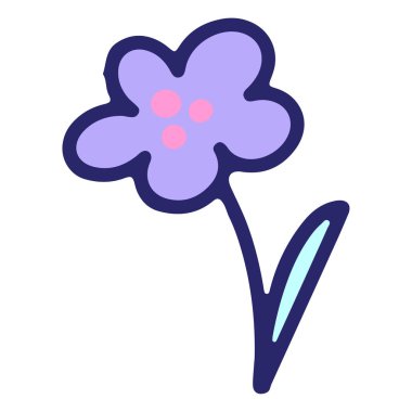 Parlak neon renginde basit çiçek tasarımı