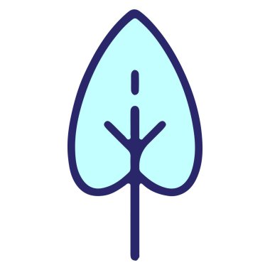 Parlak neon renkli basit yaprak illüstrasyonu