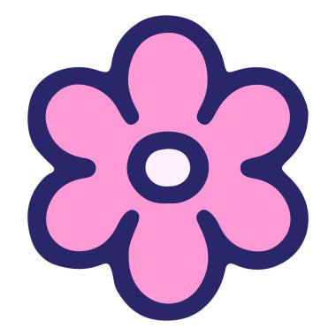 Parlak neon renginde basit çiçek tasarımı