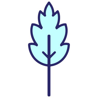 Parlak neon renkli basit yaprak illüstrasyonu