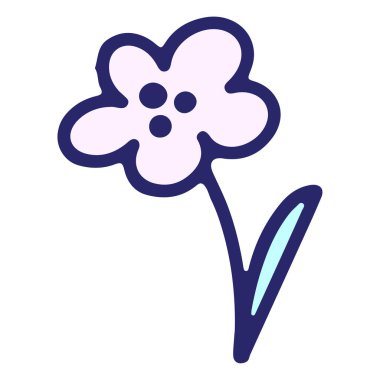 Parlak neon renginde basit çiçek tasarımı