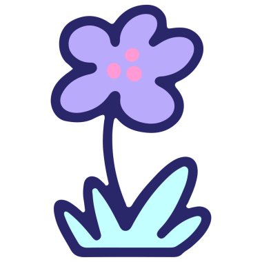 Parlak neon renginde basit çiçek tasarımı