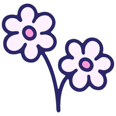 Parlak neon renginde basit çiçek tasarımı