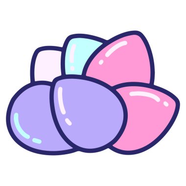 Parlak neon renkli şirin paskalya yumurtaları tasarımı