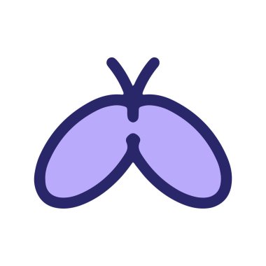 Parlak neon renkli basit bir kelebek