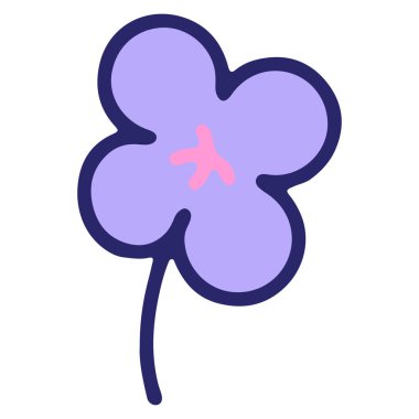 Parlak neon renginde basit çiçek tasarımı