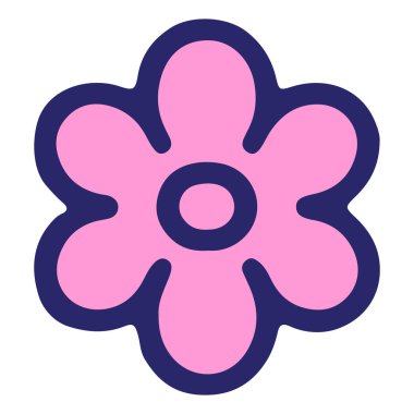 Parlak neon renginde basit çiçek tasarımı