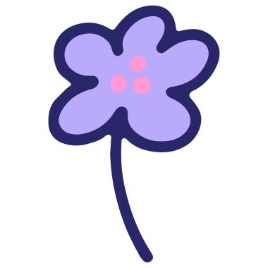 Parlak neon renginde basit çiçek tasarımı