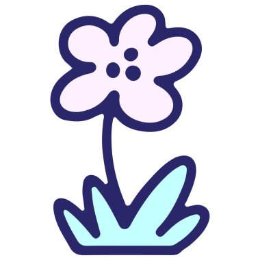 Parlak neon renginde basit çiçek tasarımı