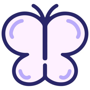 Parlak neon renkli basit bir kelebek