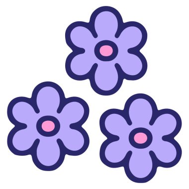 Parlak neon renginde basit çiçek tasarımı