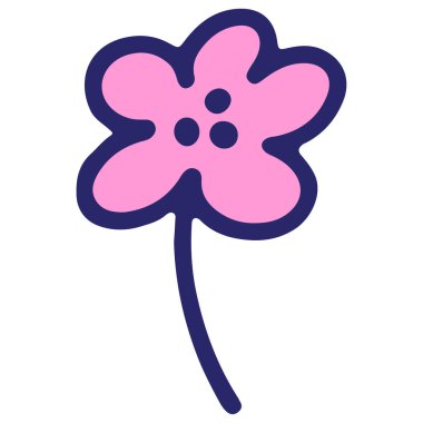 Parlak neon renginde basit çiçek tasarımı