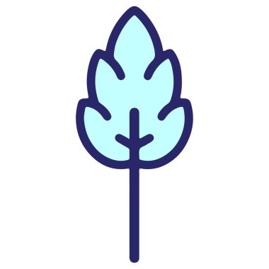 Parlak neon renkli basit yaprak illüstrasyonu