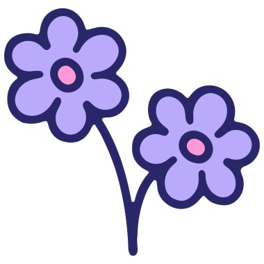 Parlak neon renginde basit çiçek tasarımı