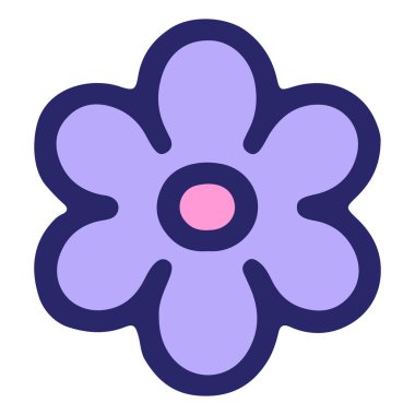 Parlak neon renginde basit çiçek tasarımı