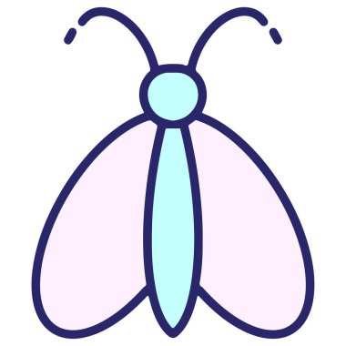 Parlak neon renkli basit bir kelebek