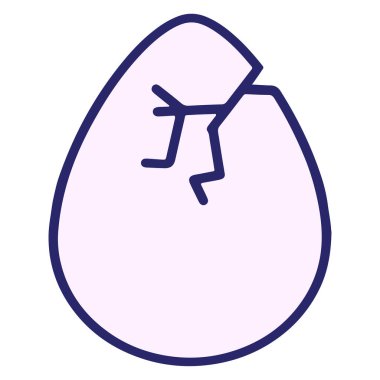 Parlak neon rengi kırık paskalya yumurtası tasarımı