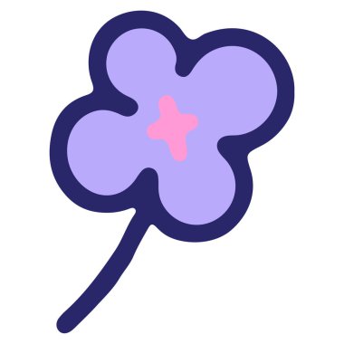 Parlak neon renginde basit çiçek tasarımı