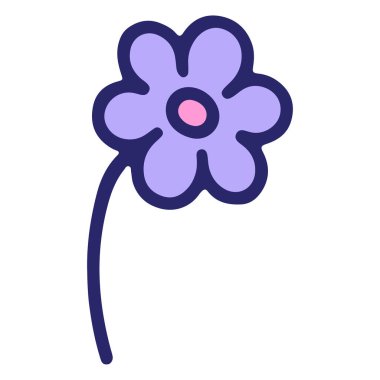 Parlak neon renginde basit çiçek tasarımı