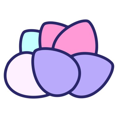 Parlak neon renkli şirin paskalya yumurtası tasarımı