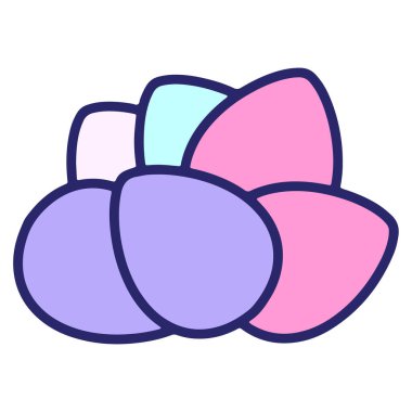 Parlak neon renkli şirin paskalya yumurtası tasarımı