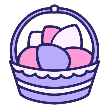 Paskalya sepeti parlak neon rengi