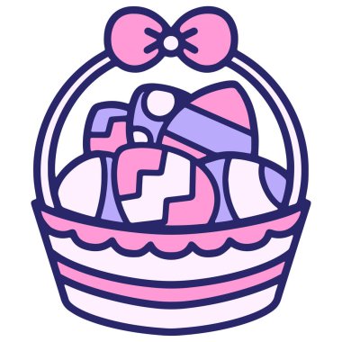 Paskalya sepeti parlak neon rengi