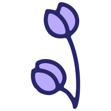 Parlak neon rengi basit lale çiçeği tasarımı