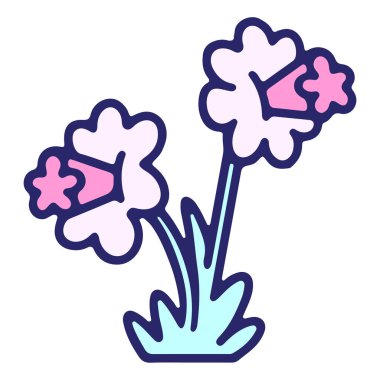 Nergis çiçeği tasarımı parlak neon renginde