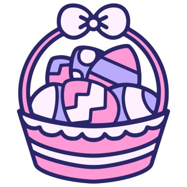 Paskalya sepeti parlak neon rengi