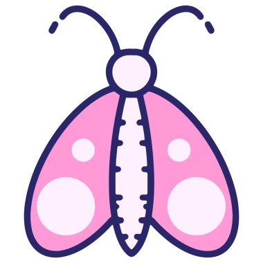 Parlak neon renkli basit bir kelebek