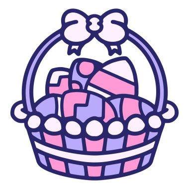 Paskalya sepeti parlak neon rengi