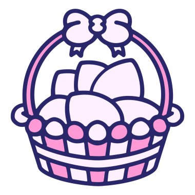 Paskalya sepeti parlak neon rengi