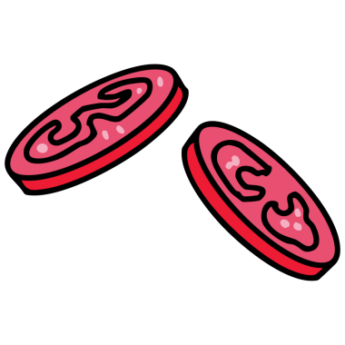 Brezilya domates dilimleri.