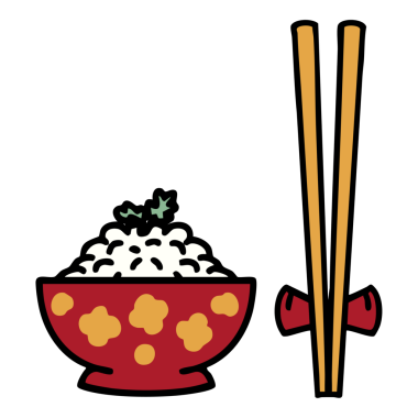 Çubuklu Japon pirinci desenli kase.