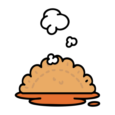 Buharlı sıcak Japon hamur işi atıştırmalıkları.