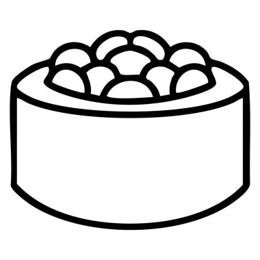 Geleneksel Japon suşi yosunu sarılı.