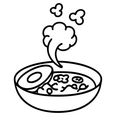 Sıcak bir kase Japon eriştesi. 