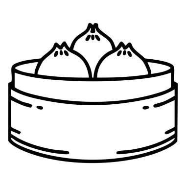 Yuvarlak buharlı Japon mantısı.