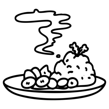 Japon pilavı ve fasulye buharı.