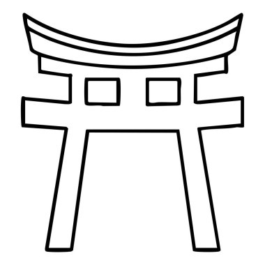 Japon Shinto Torii Tapınak Kapısı