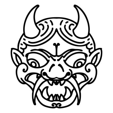 Japon Kabuki Tiyatrosu Onisi maskesi