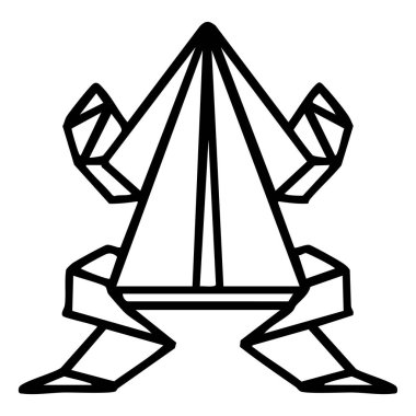 Japonca katlanmış kağıt origami kurbağası