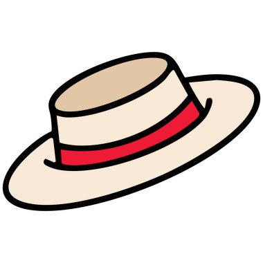 Kenarlı geleneksel Brezilya şapkası.